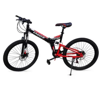 BICIKLETE 26" CHEVRE METAL FRAME ME ARMOTIZUES 21SPEED 38MM FOLDING /Zezë Kuqe