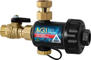 Filtër magnetik për bojler Immergas MG1, për sistem ngrohjeje qendrore, i zi