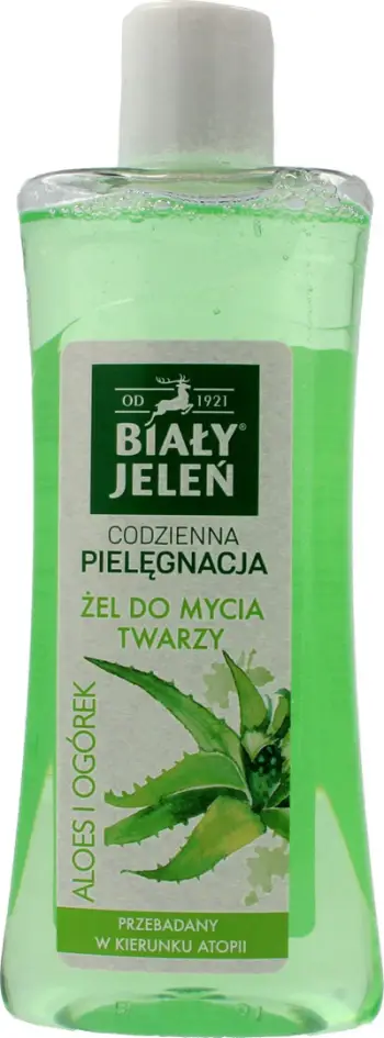 Xhel për larjen e fytyrës Biały Jeleń Aloe & Kastravec, 265 ml
