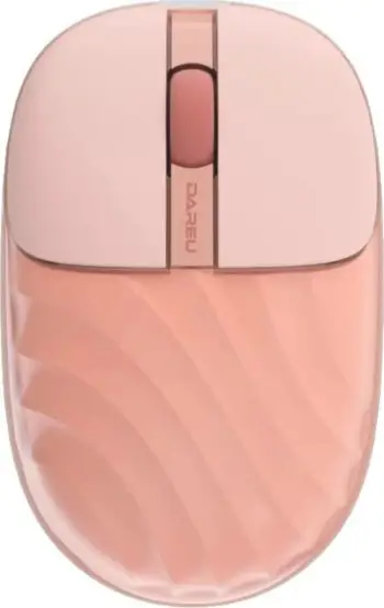 Maus wireless Dareu LM135D, 1200 DPI, 5 butona, 2.4G + Bluetooth, Rozë