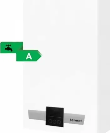 Ngrohës uji me gaz Termet Aqua Comfort Eco GT-19-03, 19kW, presion 1MPa, i bardhë