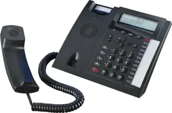 Telefon analog AGFEO T 18, Speakerphone, 99 kontakte, Ngjyrë e zezë