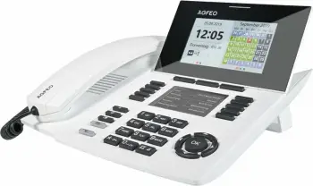 Telefoni IP Agfeo System ST56 IP SENSORfon, me kabllo, 5000 kontakte, i bardhë