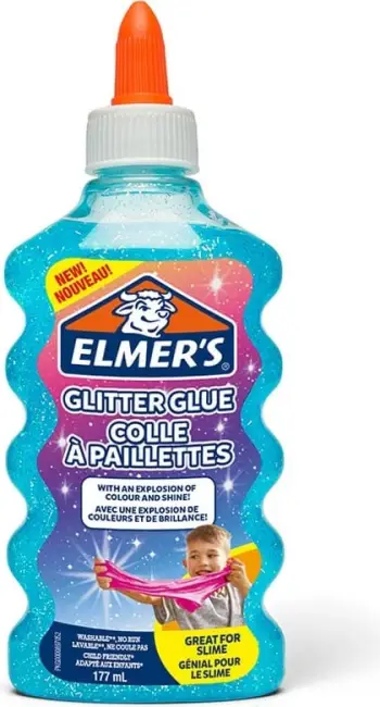 Ngjitës me shkëlqim Elmers Glitter Glue Blue, 177ml, blu