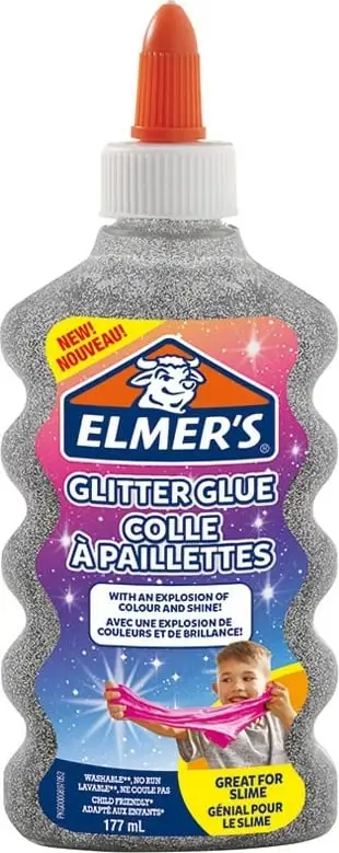 Lodër Elmers Slime Glue Glitter Silver, 177ml