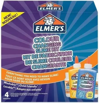 Set slime që ndërron ngjyrë Elmer's DIY, blu dhe verdhë
