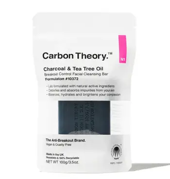 Sapun pastrues Carbon Theory Charcoal & Tea Tree Oil Breakout Control,100 g