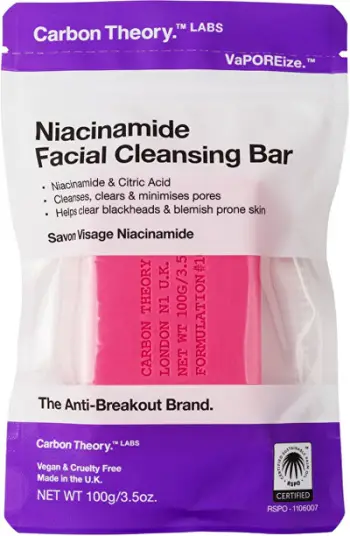Sapun për fytyrë Carbon Theory Niacinamide, 100 g