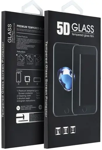 Xham mbrojtës OEM 5D Full Glue për iPhone 17, mat, i zi