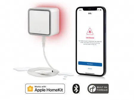 Detektor i rrjedhjeve të ujit Eve Water Guard Connected, i pajtueshëm me fije - 3
