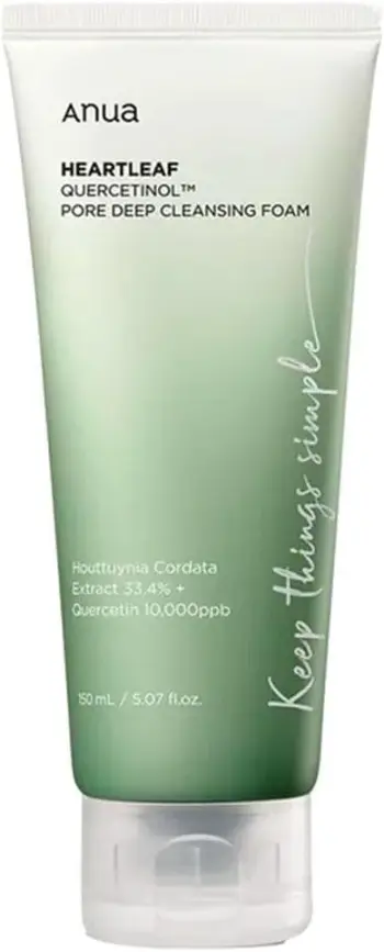 Shkumë pastruese për fytyrë Anua Heartleaf Quercetinol Pore Deep [2024 Version], 150 ml