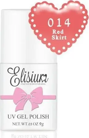 Xhel për thonjë Elisium UV Red Skirt, nr. 014, 8 ml