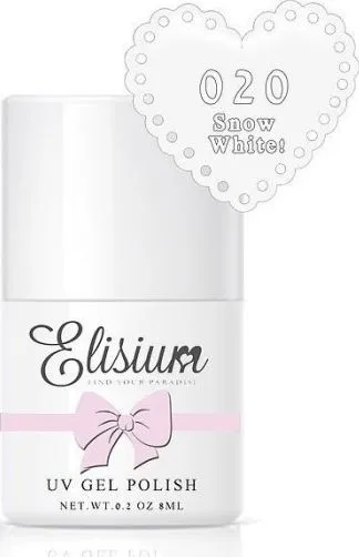 Llak i thonjve Elisium Hybrid, 020 Snow White, 8ml - 1