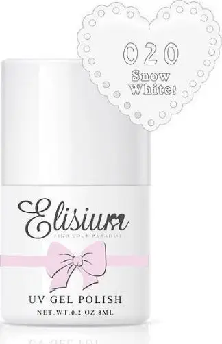 Llak i thonjve Elisium Hybrid, 020 Snow White, 8ml