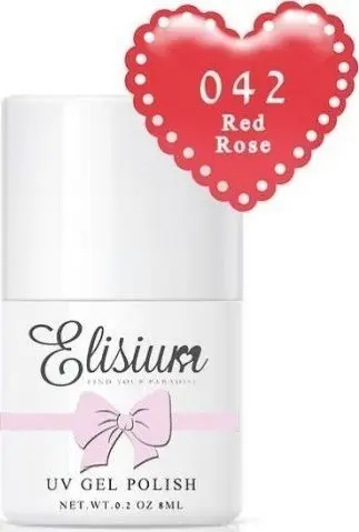 Llak hibrid për thonj Elisium UV Gel Polish, 042 Rose Red, 8ml