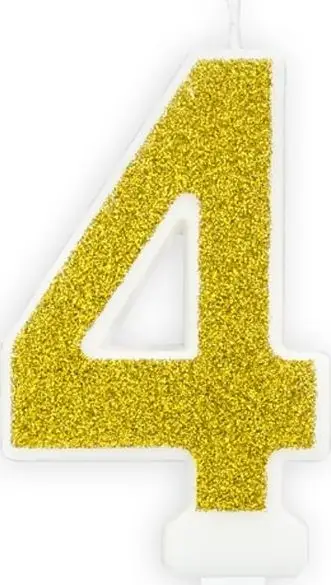 Numër dekorues Party Deco nr. 4, i verdhë