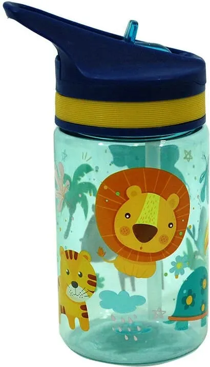 Bidon uji KiDS Licensing Jungle KL11262, 400 ml, me pipëz dhe dorezë - 1