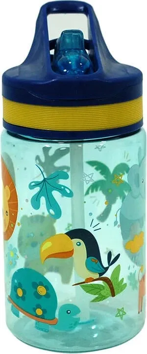 Bidon uji KiDS Licensing Jungle KL11262, 400 ml, me pipëz dhe dorezë - 2