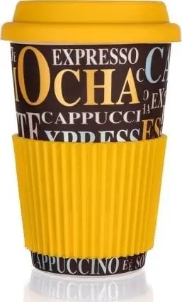 Filxhan Banquet Mug, 400ml, me kapak silikoni, shumëngjyrësh