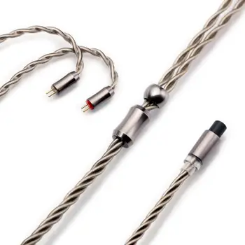 Kabllo audio për kufje Kinera Dromi Silver, konektorë 2.5mm 3.5mm 4.4mm, e argjendtë
