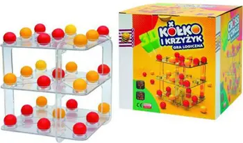 Loja tavoline Spinning Top Tic Tac Toe 3D, 19 cm, për fëmijë dhe të rritur, shumëngjyrëshe