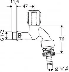 Rubinet Schell Comfort, 1/2", krom