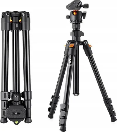 Tripod K&F, kokë magnezi 3D, 8 kg - 1
