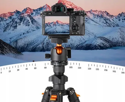 Tripod K&F, kokë magnezi 3D, 8 kg - 5