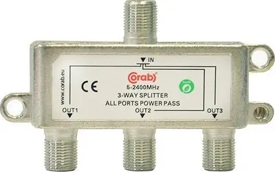 Shpërndarës sinjali CORAB, 5-2400MHz, 3 dalje, Power Pass - 1