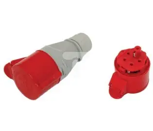 Prizë portative Tarel, 32 A, 400 V, 5P, IP44, e kuqe
