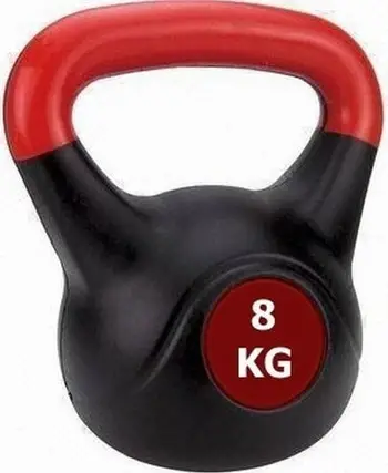 Kettlebell Spartan Sport, 8kg, plastikë, i zi