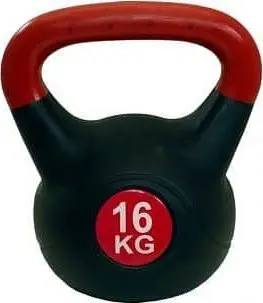 Kettlebell Spartan Sport, 16kg, plastikë me mbushje cimentoje, gri