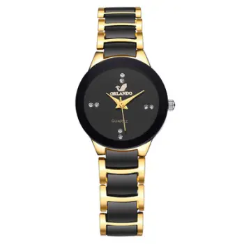 Orë dore Orlando xj053, unisex, e artë/e zezë