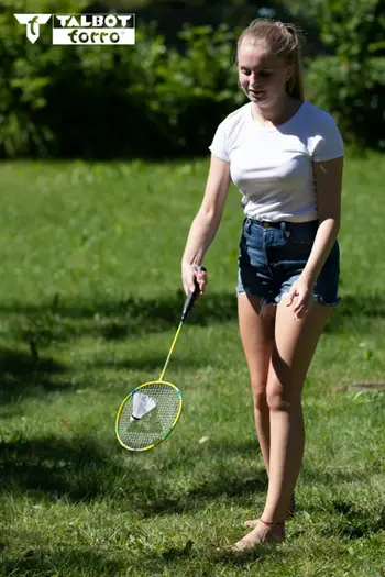 Raketë badminton Talbot Torro Attacker, 120 g, për fillestarë, verdhë jeshile
