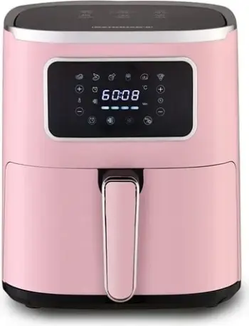 Fritezë me ajër të nxehtë Heinrich's HFR 8216, 5.0 L, 1450 W, Rozë