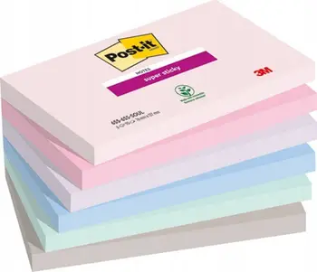 Shënime ngjitëse 3M Post-it Super Sticky Soulful, 76x127mm, 6x90 fletë, shumëngjyrëshe