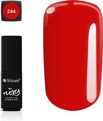 Llak xhel hibrid Silcare Flexy Hybrid Gel 244, 4.5 g, ngjyrë me shkëlqim