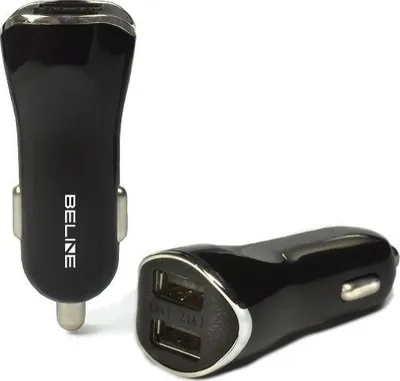 Karikues për makinë Beline, 2xUSB, 2.1A, i zi - 1