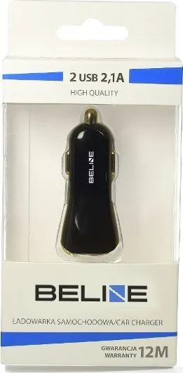 Karikues për makinë Beline, 2xUSB, 2.1A, i zi - 2