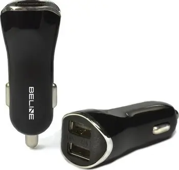 Karikues për makinë Beline, 2xUSB, 2.1A, i zi