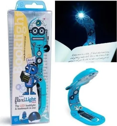 Llambë leximi Thinking Gifts Flexilight Pals Robot, LED, me krah fleksibël, blu - 1