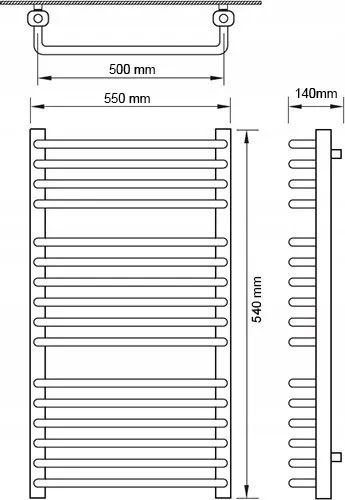 Radiator banjoje Edan WEST W08/50, 320W, çelik, i bardhë - 4