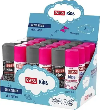 Ngjitës stiķ Easy Stationery Glue Stick, 8g, set 24 copë, i bardhë