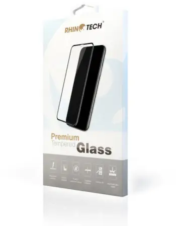 Xham mbrojtës RhinoTech 2.5D për Xiaomi Mi 9T (Full Glue), me kornizë të zezë
