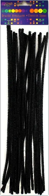 Shkopinj kreativë DP Craft Chenille, 30 cm, të zinj
