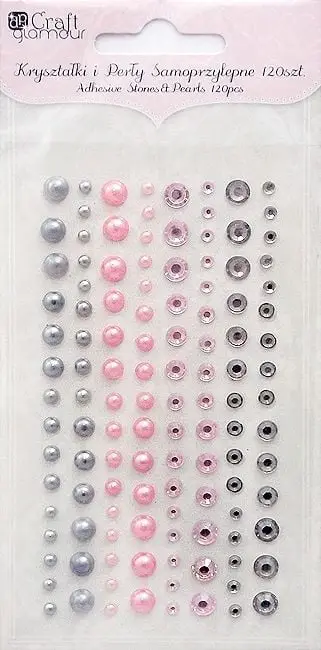 Set kristalesh dhe perlave vetëngjitëse DP Craft Modern Chic, 120 copë, transparent