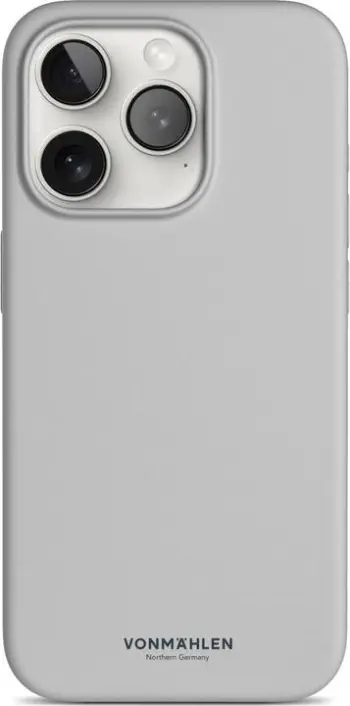 Aksesorë për telefon Vonmählen Eco Silicone Case për Apple iPhone 15 Pro – Gri