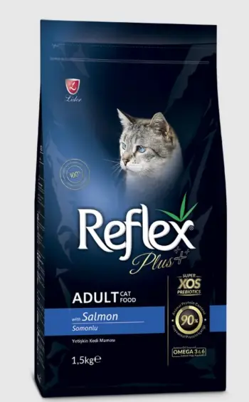 Ushqimi për mace të rritura Reflex Plus, me salmon, 1.5 kg