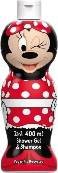 Xhel dushi dhe shampon 2 në 1 Air-Val Minnie Mouse për fëmijë, 400ml