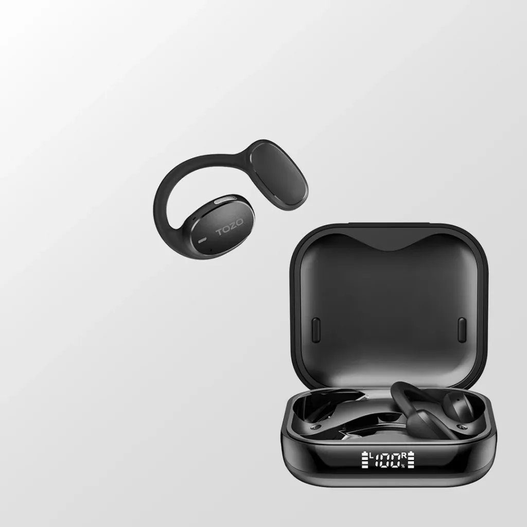Kufje TOZO OpenEgo TWS Bluetooth, USB Type-C, Zezë - 4